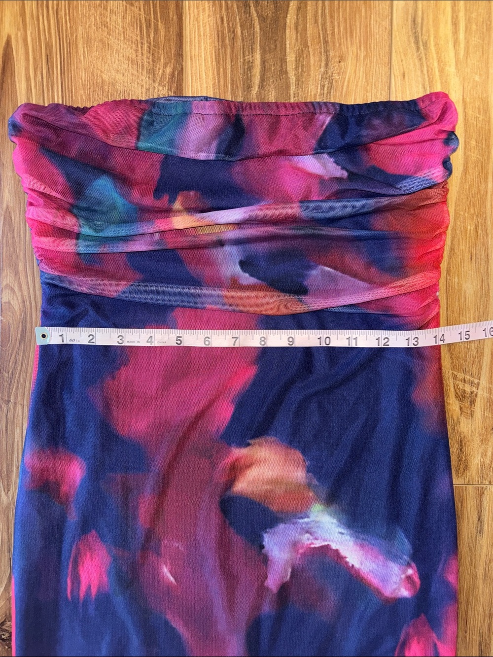 Strapless Multicolor Bodycon Dress - Picture 6 of 9